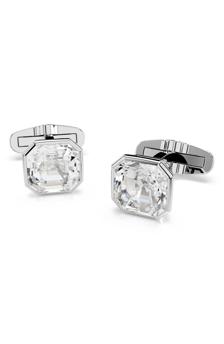Swarovski Millenia Cuff Links, Main, color, Rhodium