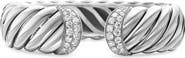 David Yurman Sculpted Cable Cuff Bracelet with Pavé Diamonds