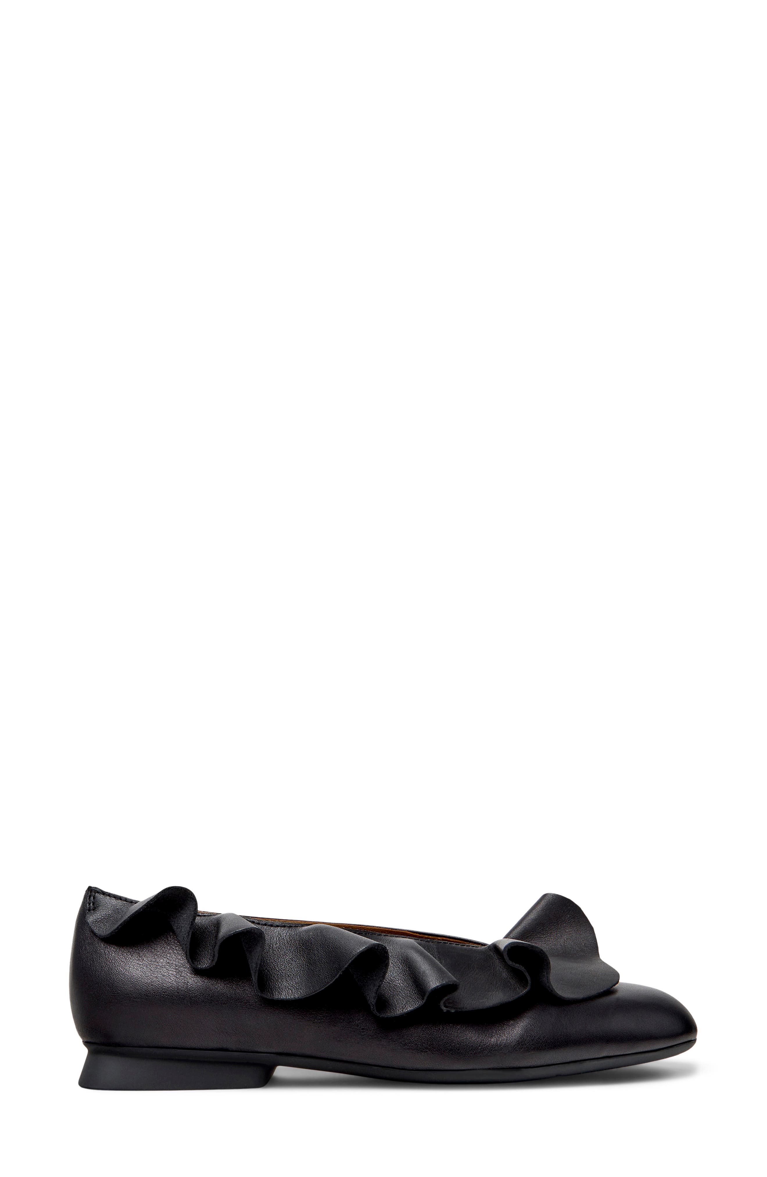 Camper Casi Myra Ruffle Flat, Alternate, color, Black