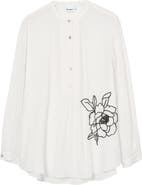 Desigual Nagasaki Floral Embellished Popover Top