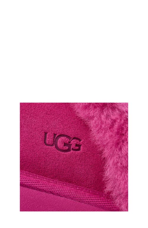 Ugg(r) Kids' Disquette Genuine Shearling Trim Slipper In Pink