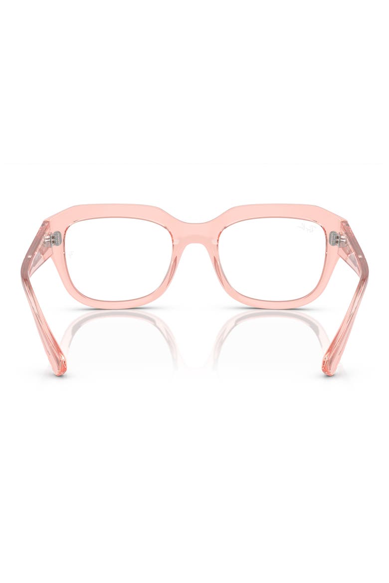 0RX7225 54mm Square Optical Glasses, Alternate, color, TRANSPARENT PINK
