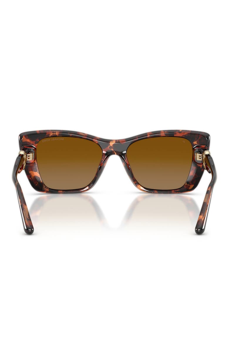 Tokyo 53mm Polarized Gradient Square Sunglasses, Alternate, color, LUGGAGE TORTOISE / BROWN