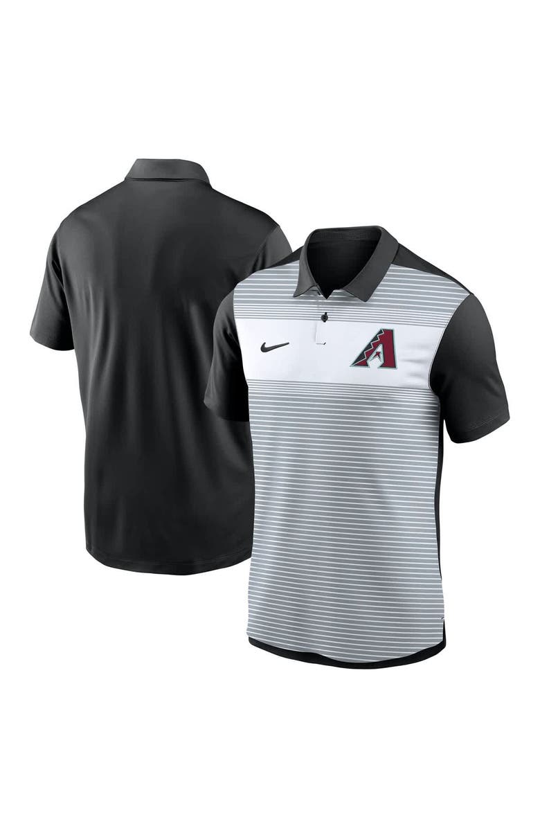 Nike Men's Nike White/Black Arizona Diamondbacks Vapor Striped Performance Polo, Main, color, White