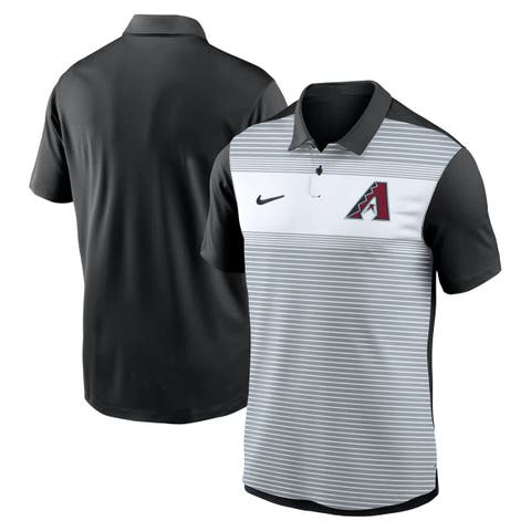 Men's Nike White/Black Arizona Diamondbacks Vapor Striped Performance Polo