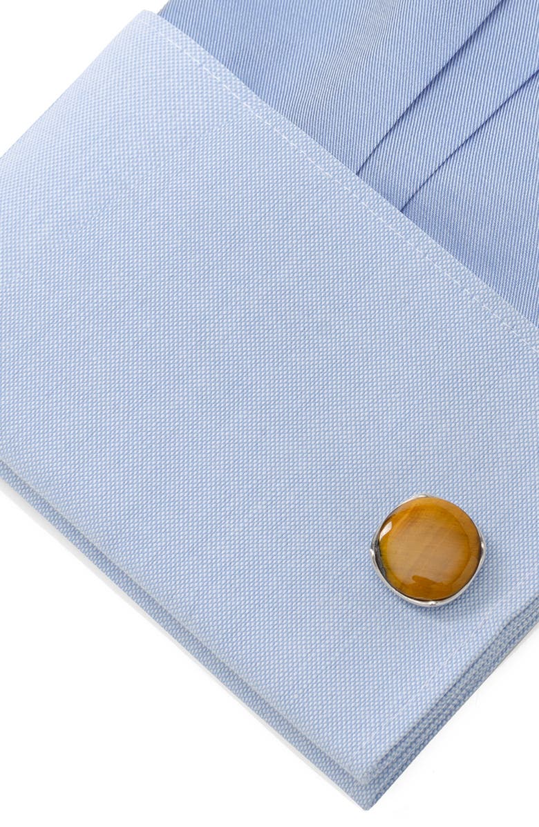 Cufflinks, Inc. Tiger's Eye Cuff Links, Alternate, color, 