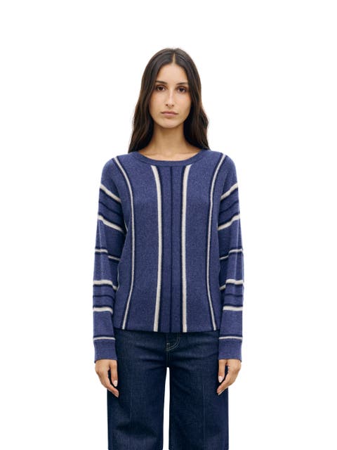 Ricki 100% Cashmere Striped Sweater