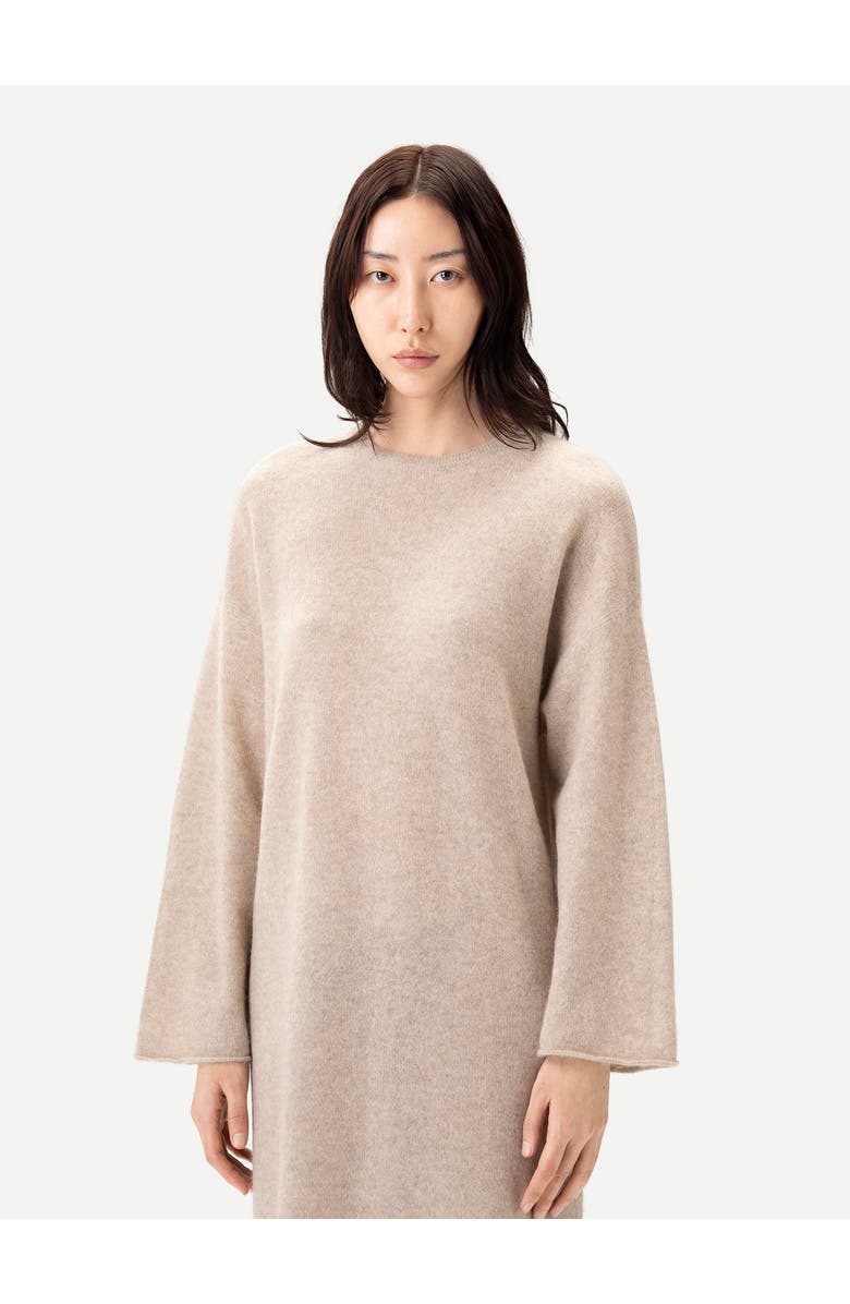Gobi Cashmere Long Cashmere Sweater Dress, Alternate, color, Warm Grey