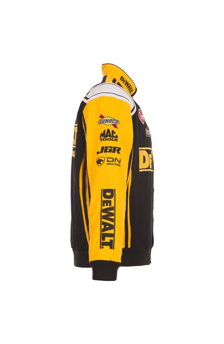 JH DESIGN Men
s JH Design Black/Yellow Christopher Bell DeWalt Full-Snap Twill Uniform Jacket, Alternate, color, Black