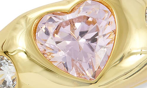 Savvy Cie Jewels Bezel Set Cz Dome Ring In Gold