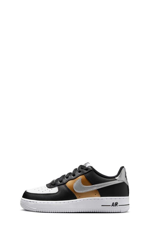 Nike Kids' Air Force 1 Trainer In Black/white/gold