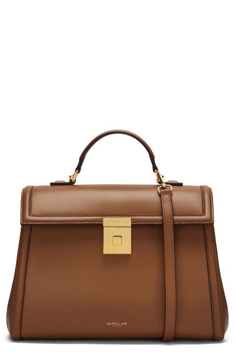 Medium Paris Leather Top Handle Bag