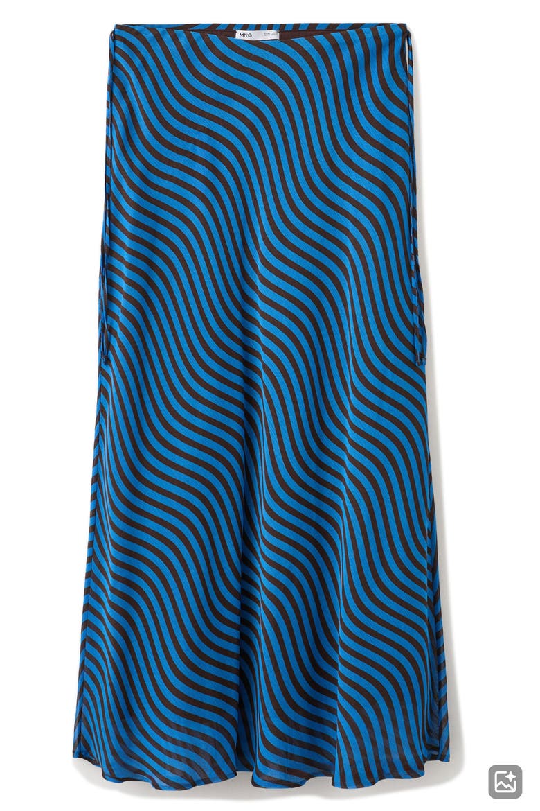 Wave Print Midi Skirt, Alternate, color, VIBRANT BLUE