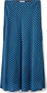 MANGO TEEN Wave Print Midi Skirt