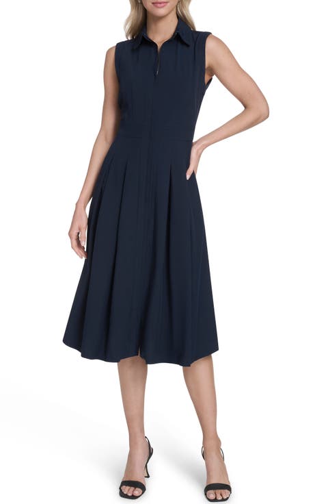 Commuter Sleeveless Shirtdress