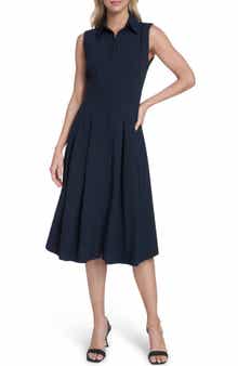 Commuter Sleeveless Shirtdress