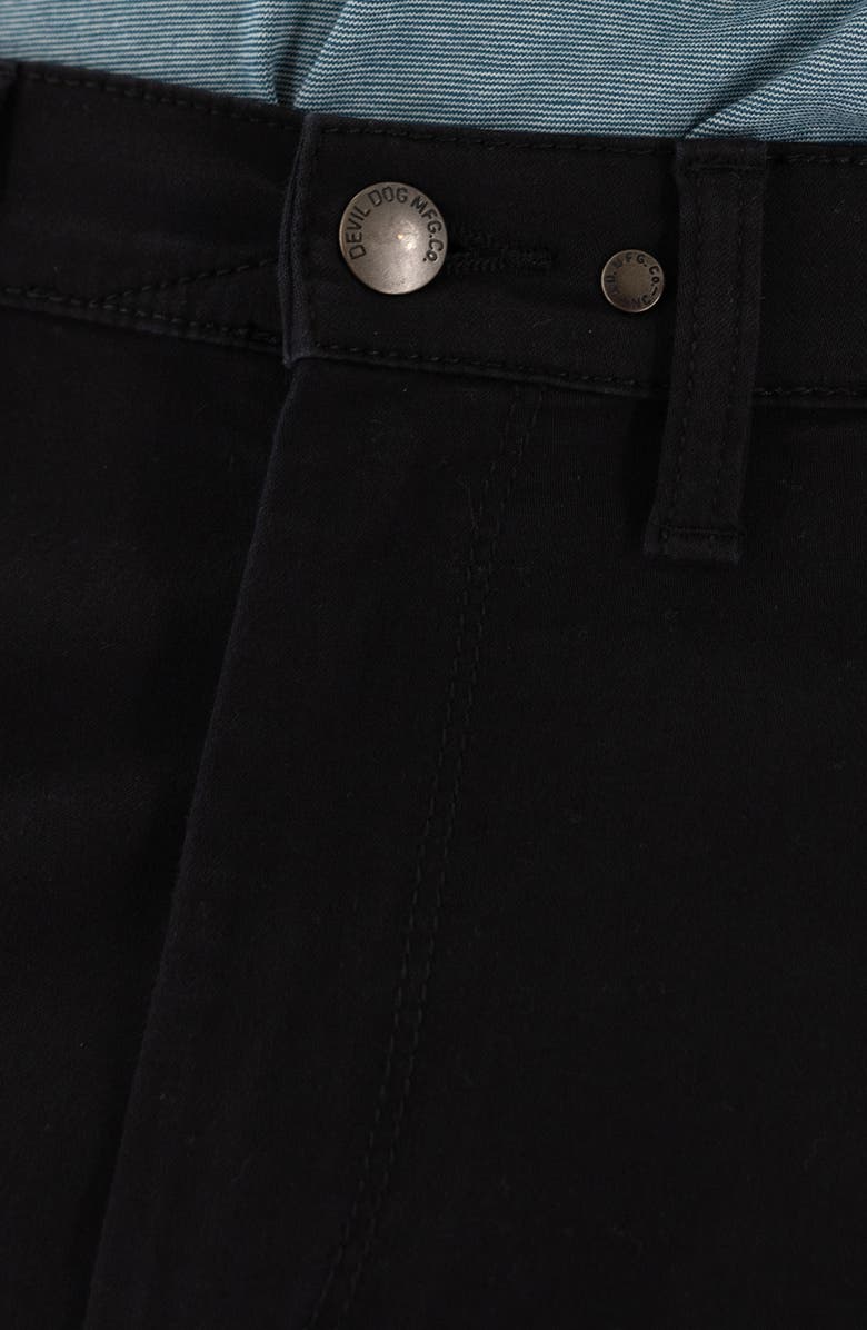 Devil-Dog Dungarees 7-Inch Performance Stretch Chino Shorts, Alternate, color, Black
