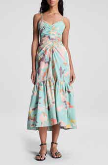 A.L.C. Lindsey Print Ruched Dress