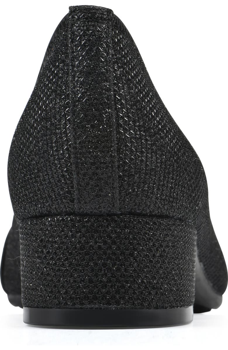 White Mountain Footwear Bordeaux Pump, Alternate, color, Black Glitter Fabric