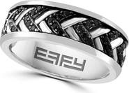 EFFY Sterling Silver Black Spinel Band Ring