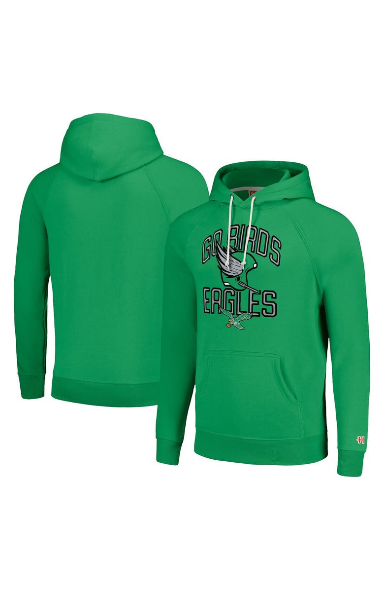 Homage Unisex Homage  Green Philadelphia Eagles Hyperlocal Raglan Pullover Hoodie, Main, color, 