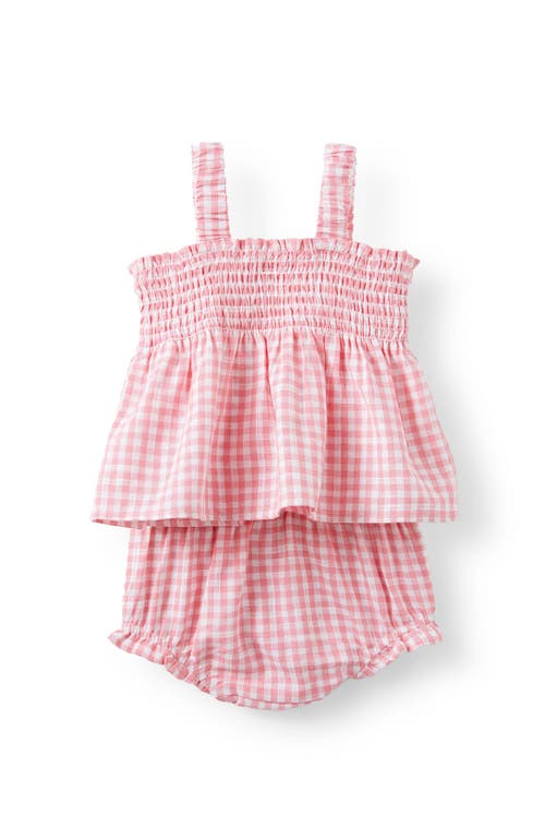 Shop Cotton On Kids Gigi Shirred Top And Bloomer Set In Sunkissed Gingham