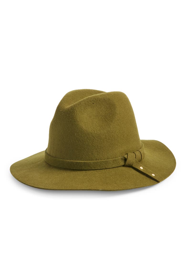 Wool Felt Fedora, Main, color, OLIVE MOSS