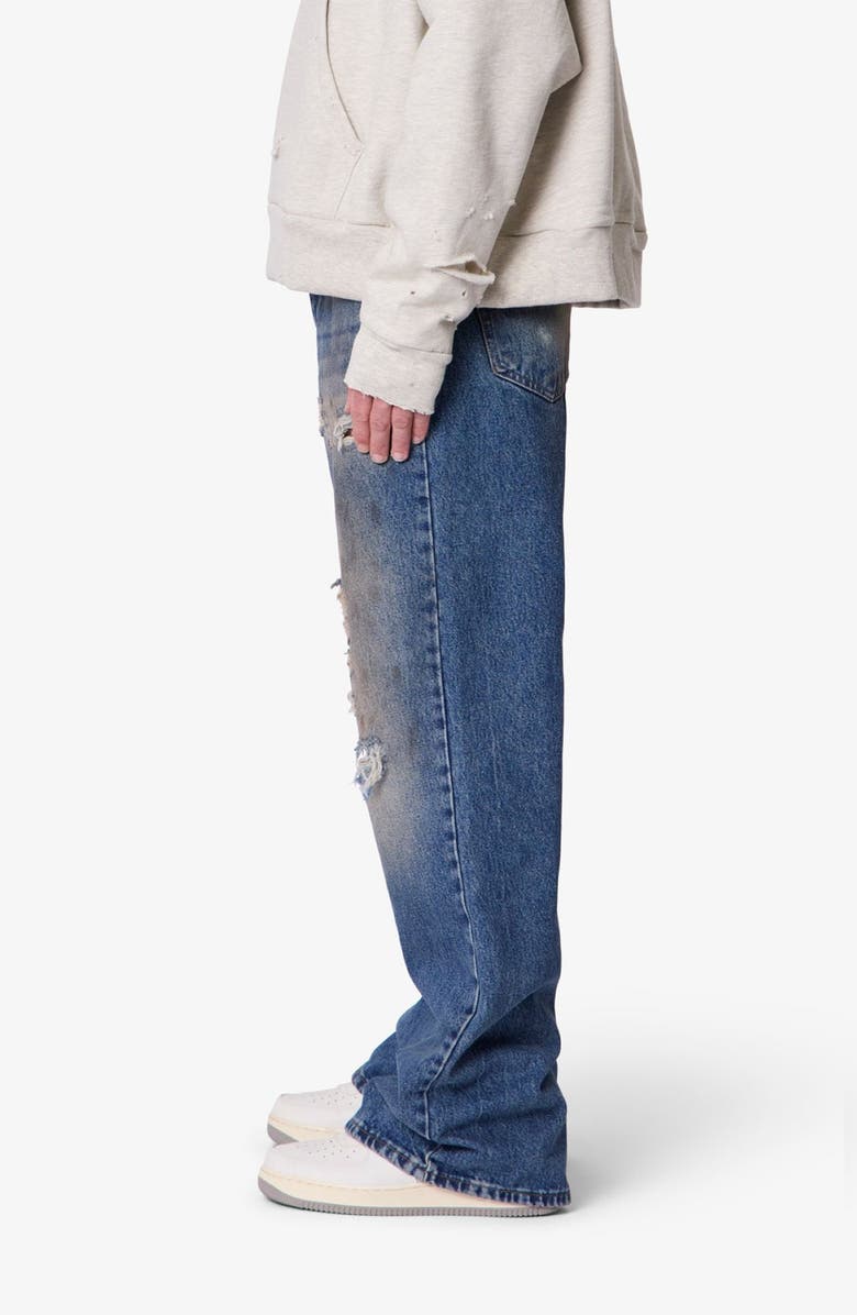 mnml Distressed Flare Jeans, Alternate, color,