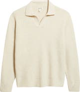 Open Edit Johnny Collar Polo Sweater