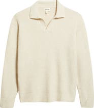 Open Edit Johnny Collar Polo Sweater