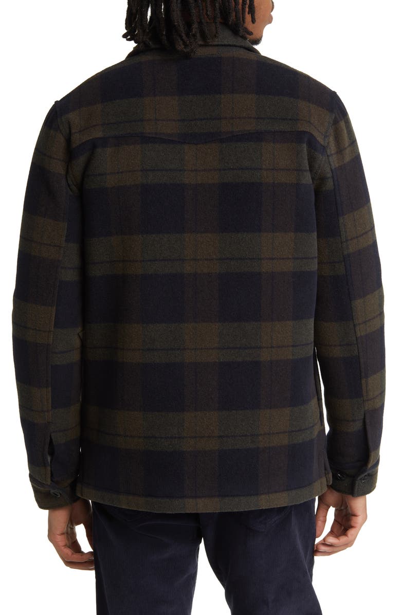 Officine Générale Lindon Plaid Wool Blend Shirt Jacket, Alternate, color,