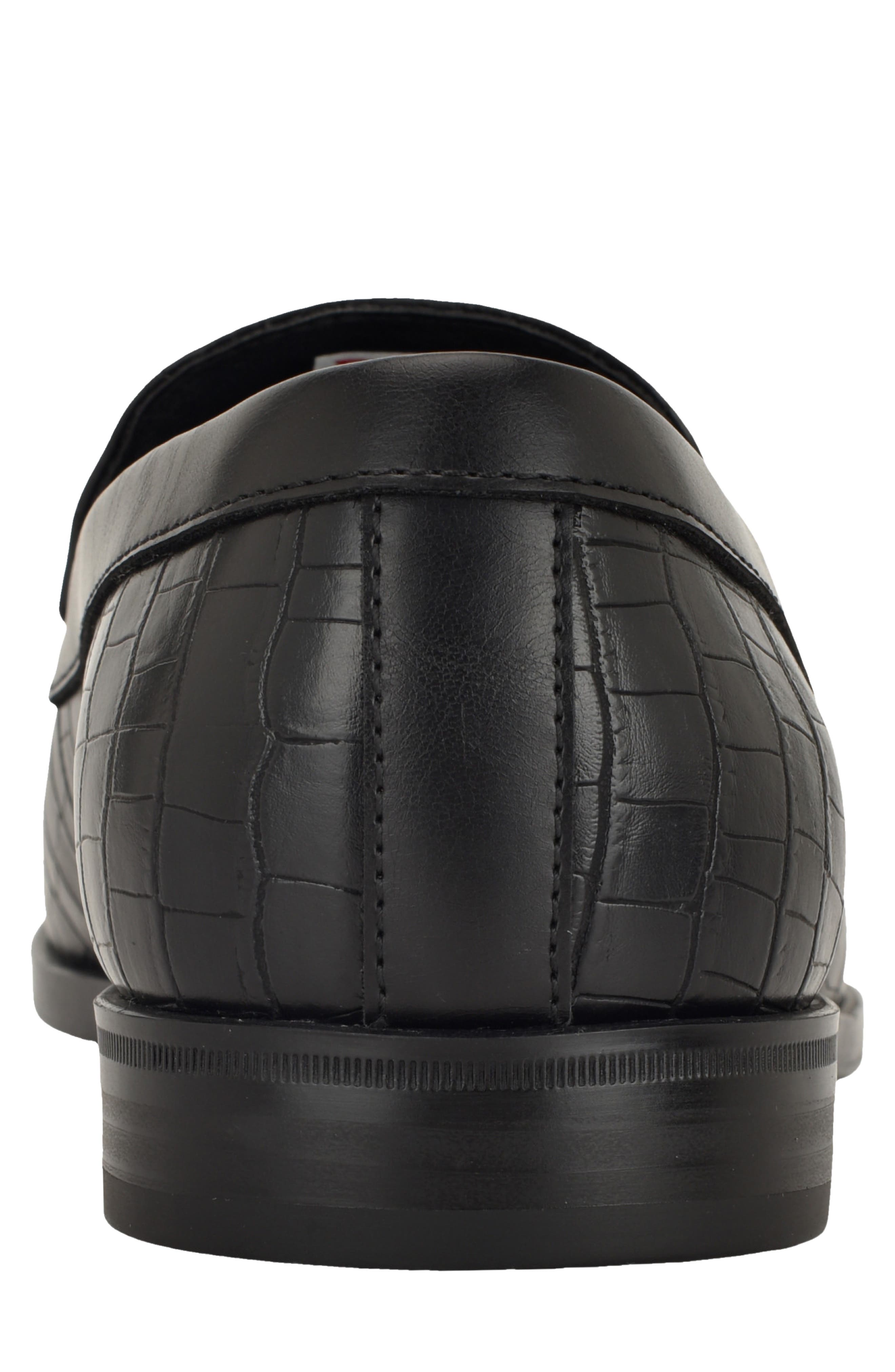 GUESS Heben Croc Embossed Bit Loafer, Alternate, color, 