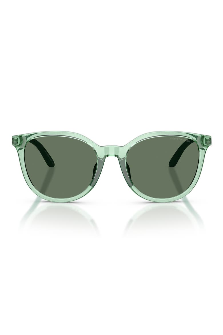 Kids' 49mm Cat Eye Sunglasses, Main, color, SHINY GREEN / DARK GREEN