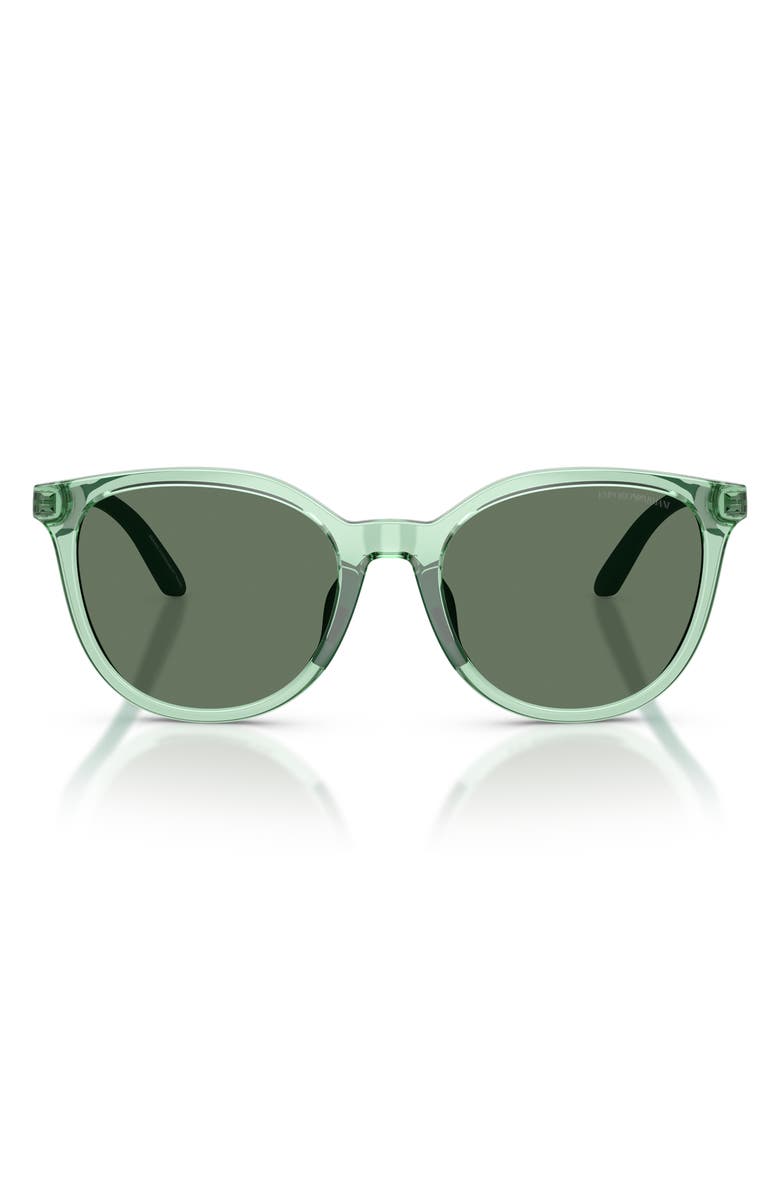Emporio Armani Kids' 49mm Cat Eye Sunglasses, Main, color, Shiny Green / Dark Green