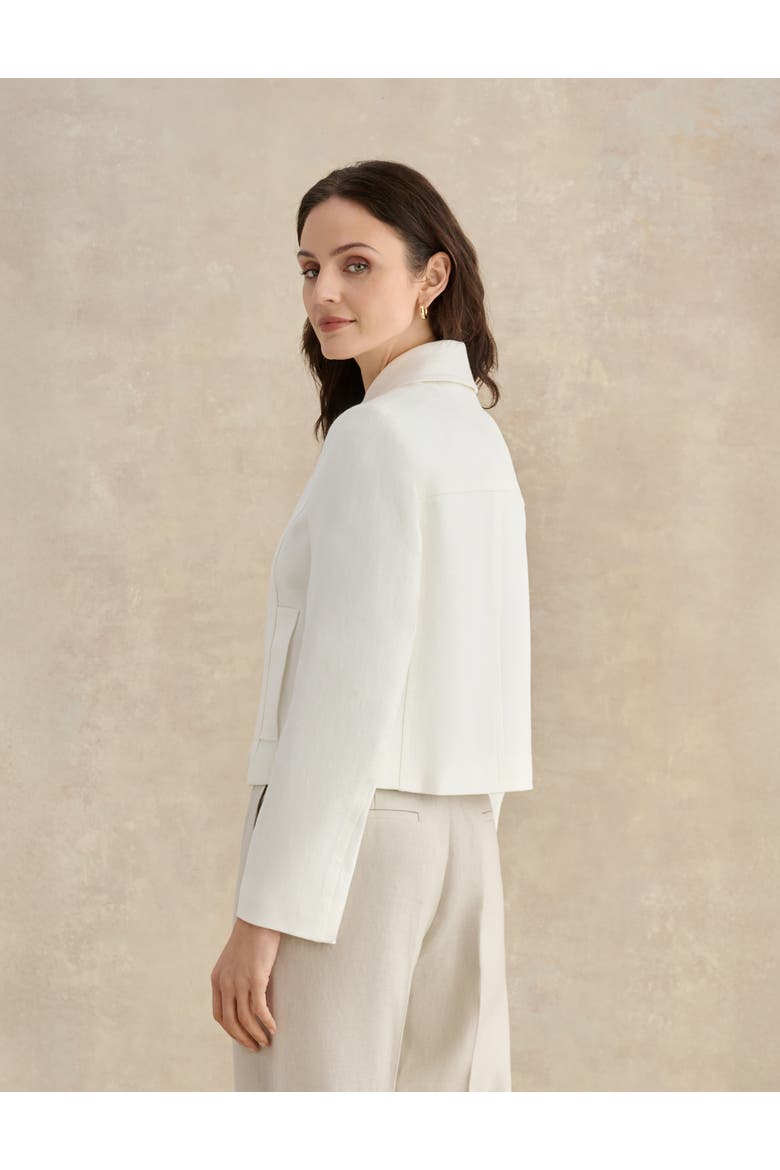 Adeen Linen Jacket, Alternate, color, Ivory