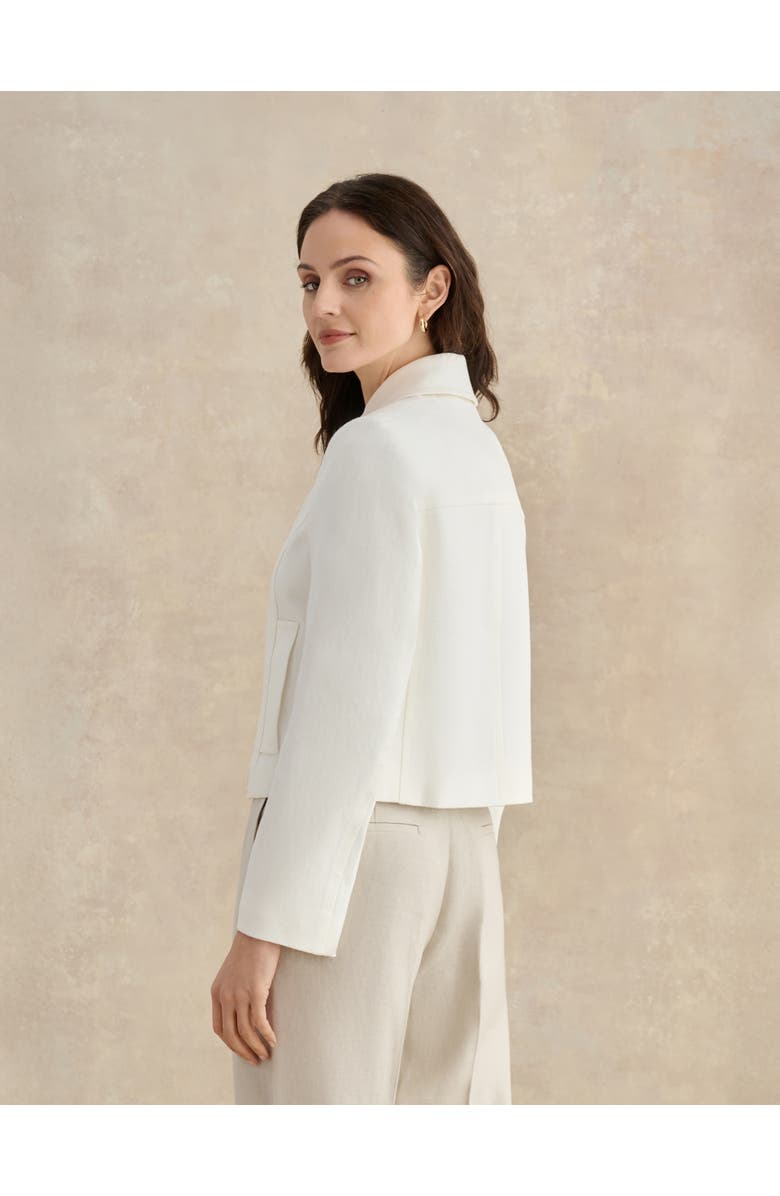 HOBBS LONDON Adeen Linen Jacket, Alternate, color, Ivory