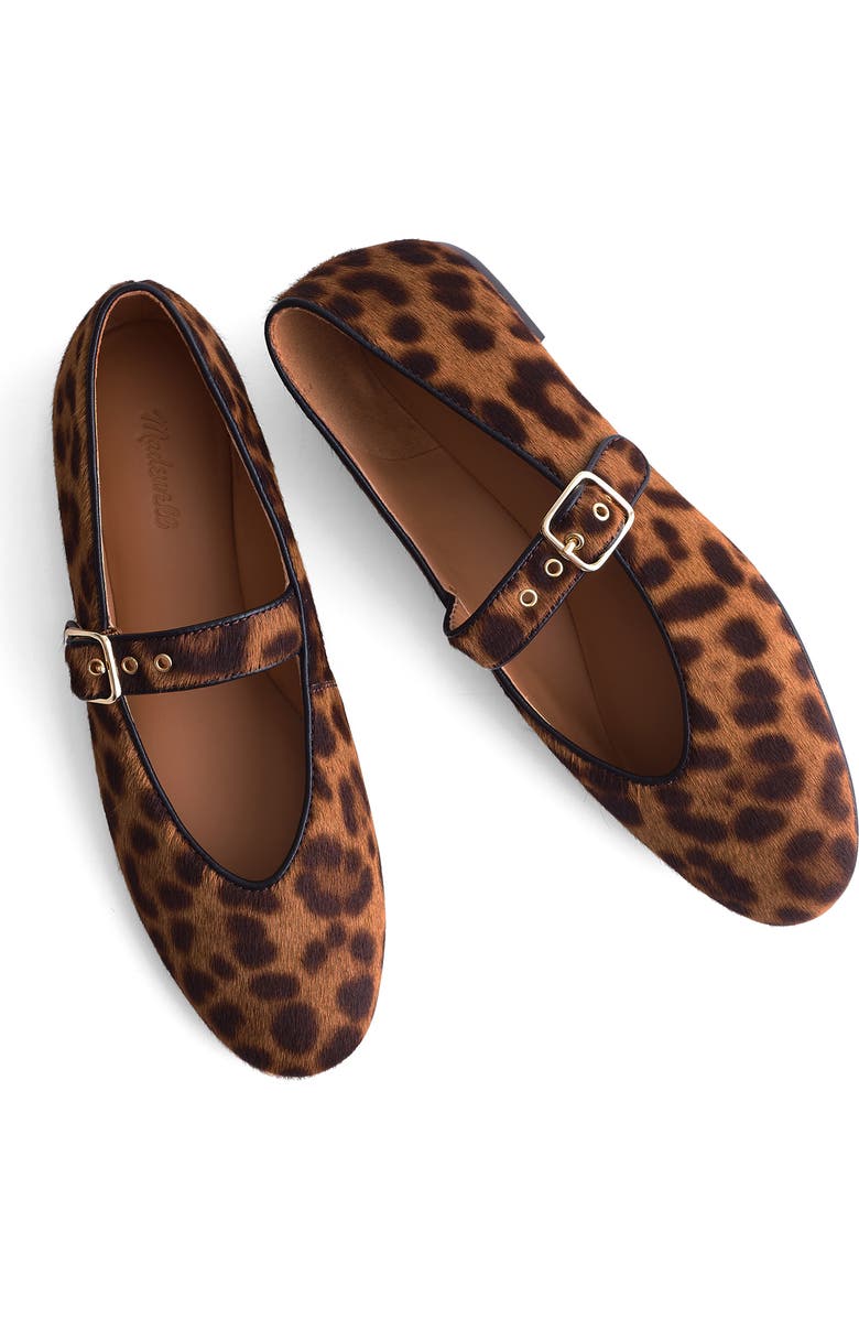 Madewell The Remy Genuine Calf Hair Mary Jane Flat, Alternate, color, Caramel Multi