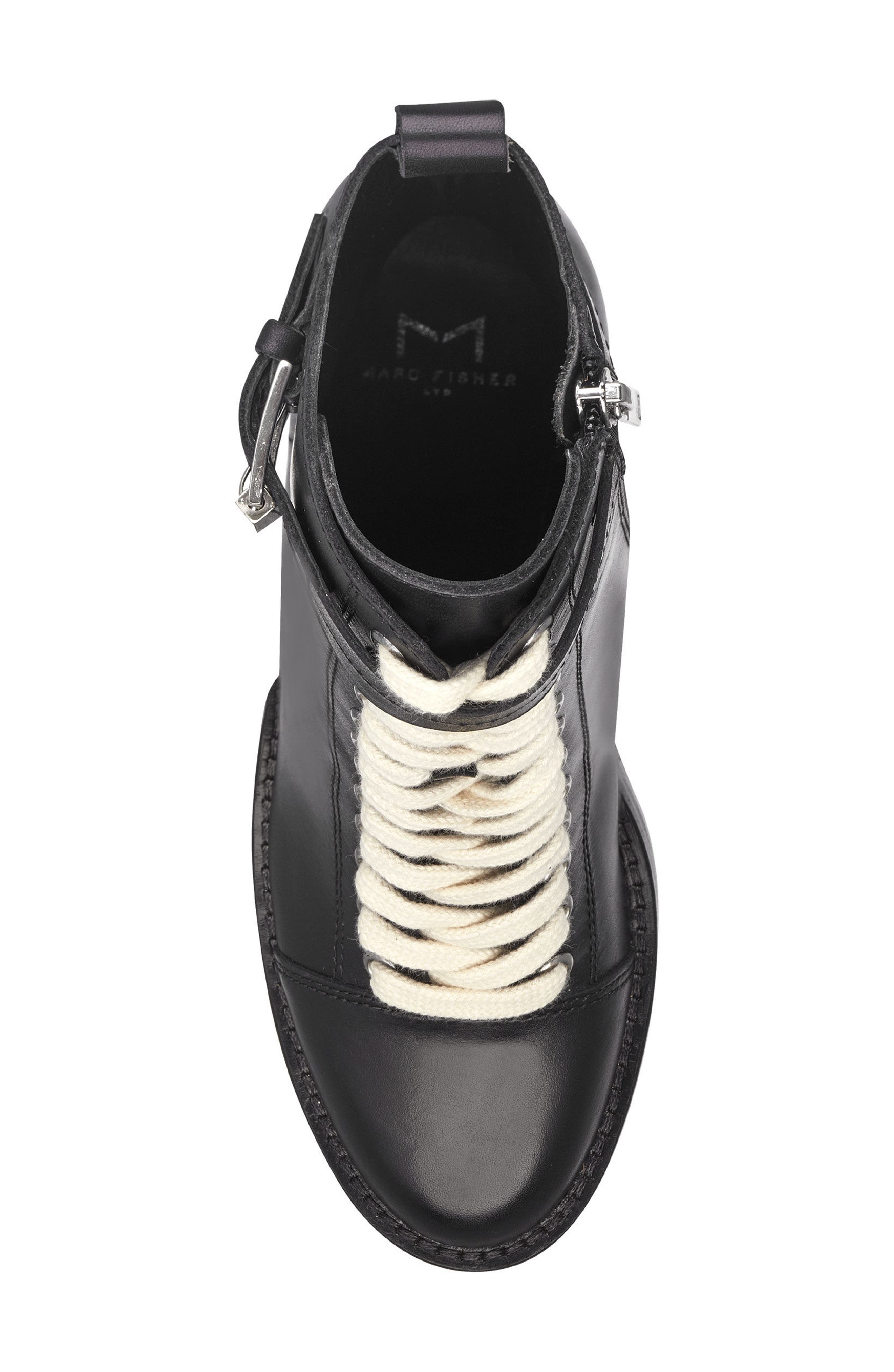 Waren Combat Boot, Alternate, color, BLACK LEATHER