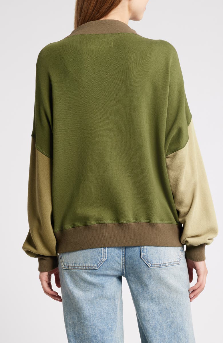 THE GREAT. The Colorblock Trail Half Zip Pullover, Alternate, color, 