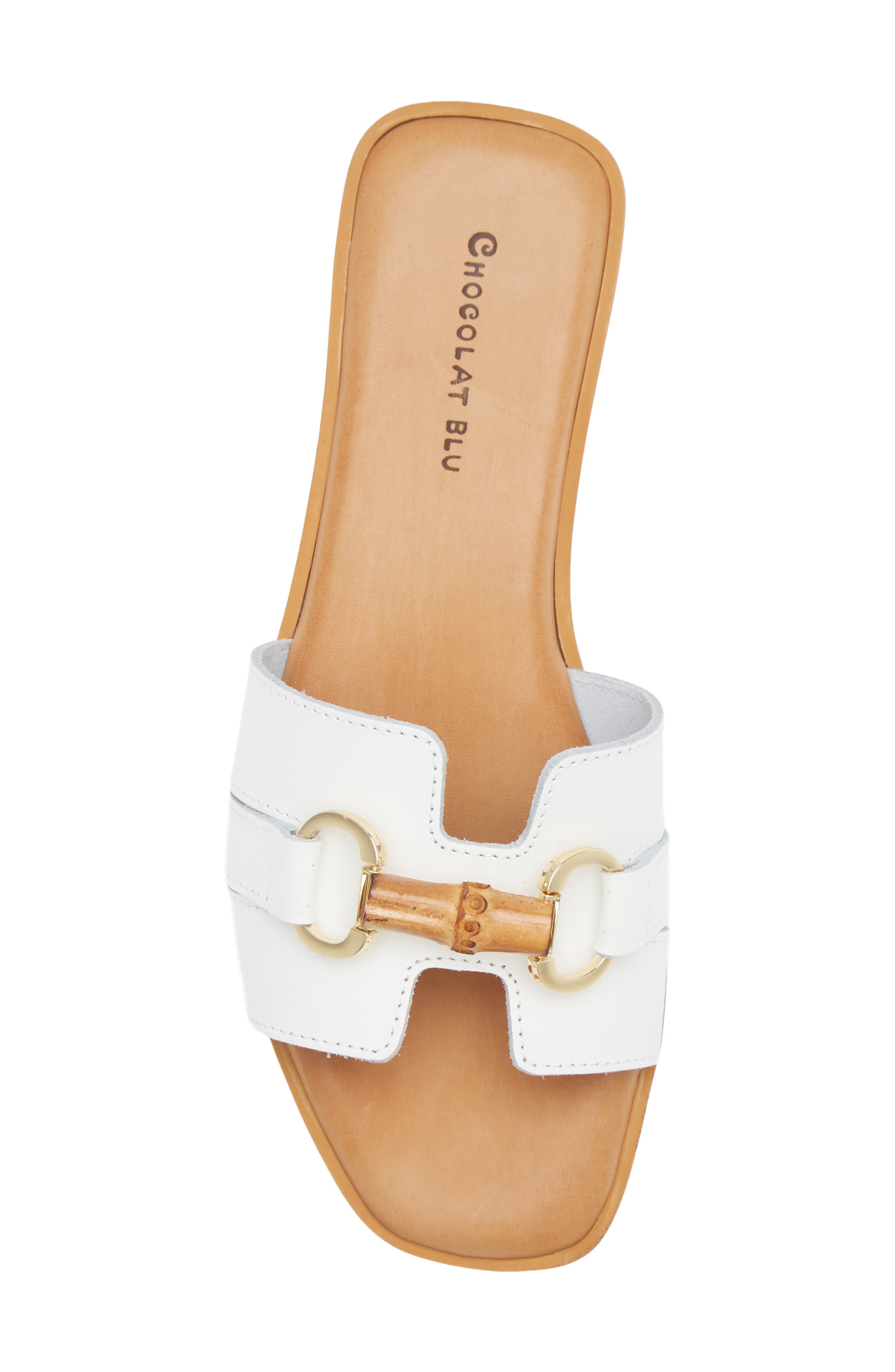Baz Slide Sandal, Alternate, color, WHITE LEATHER