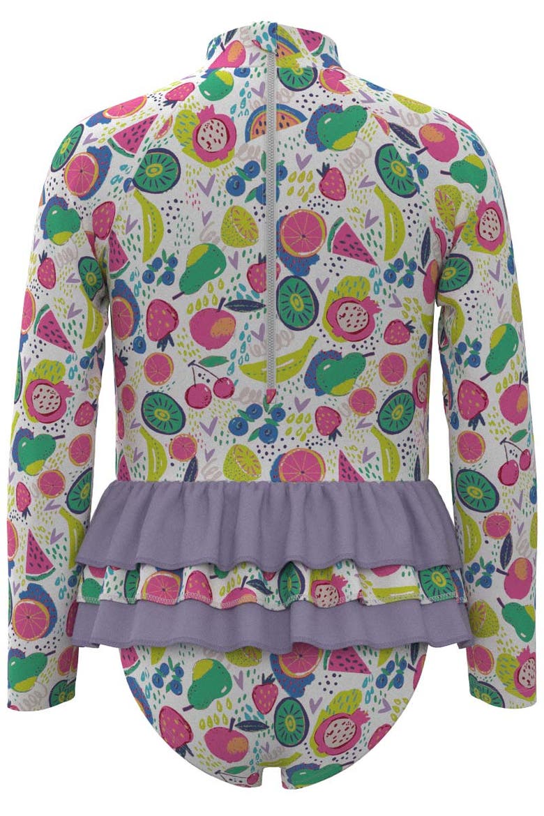 Cafe Kailani Long Sleeve Swimsuit, UPF 50+ Sun Protection, Alternate, color, Lavendula
