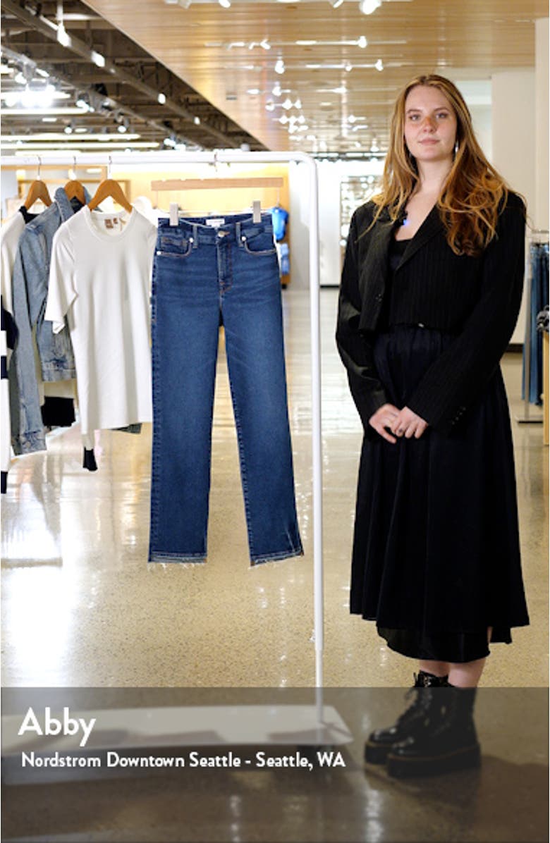 Good Legs Step Hem Ankle Straight Leg Jeans, sales video thumbnail