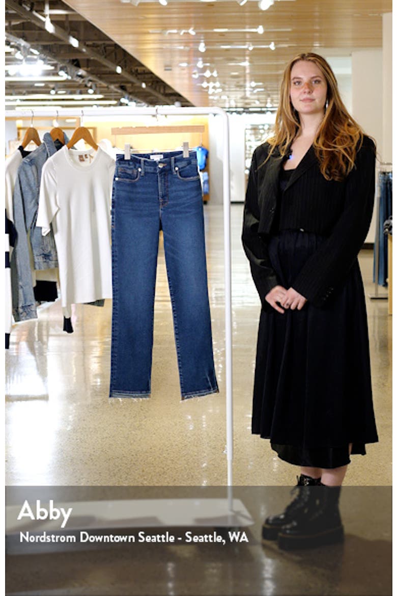 Good Legs Step Hem Ankle Straight Leg Jeans video