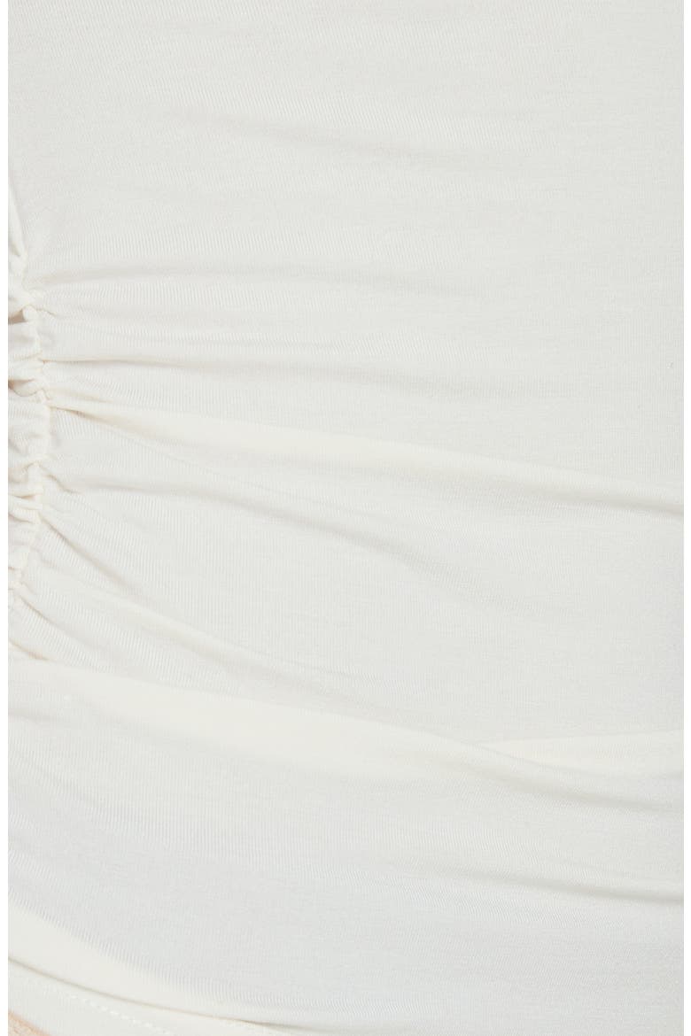 Luckiest Girl Bateau Neck Off Shoulder Cinched Top, Alternate, color, CREAM
