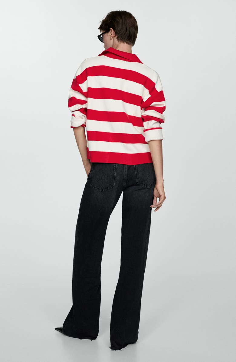 MANGO Stripe Polo Sweater, Alternate, color,
