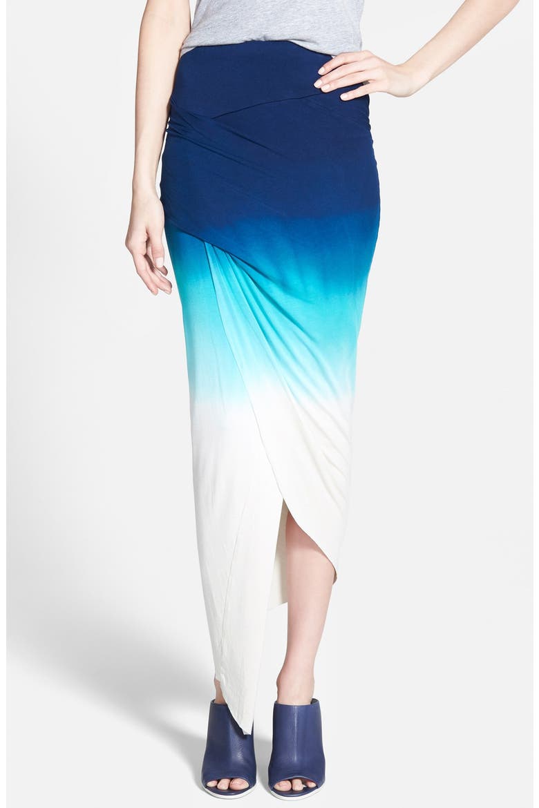Sassy Maxi Skirt, Main, color, NAVY/ AQUA OMBRE