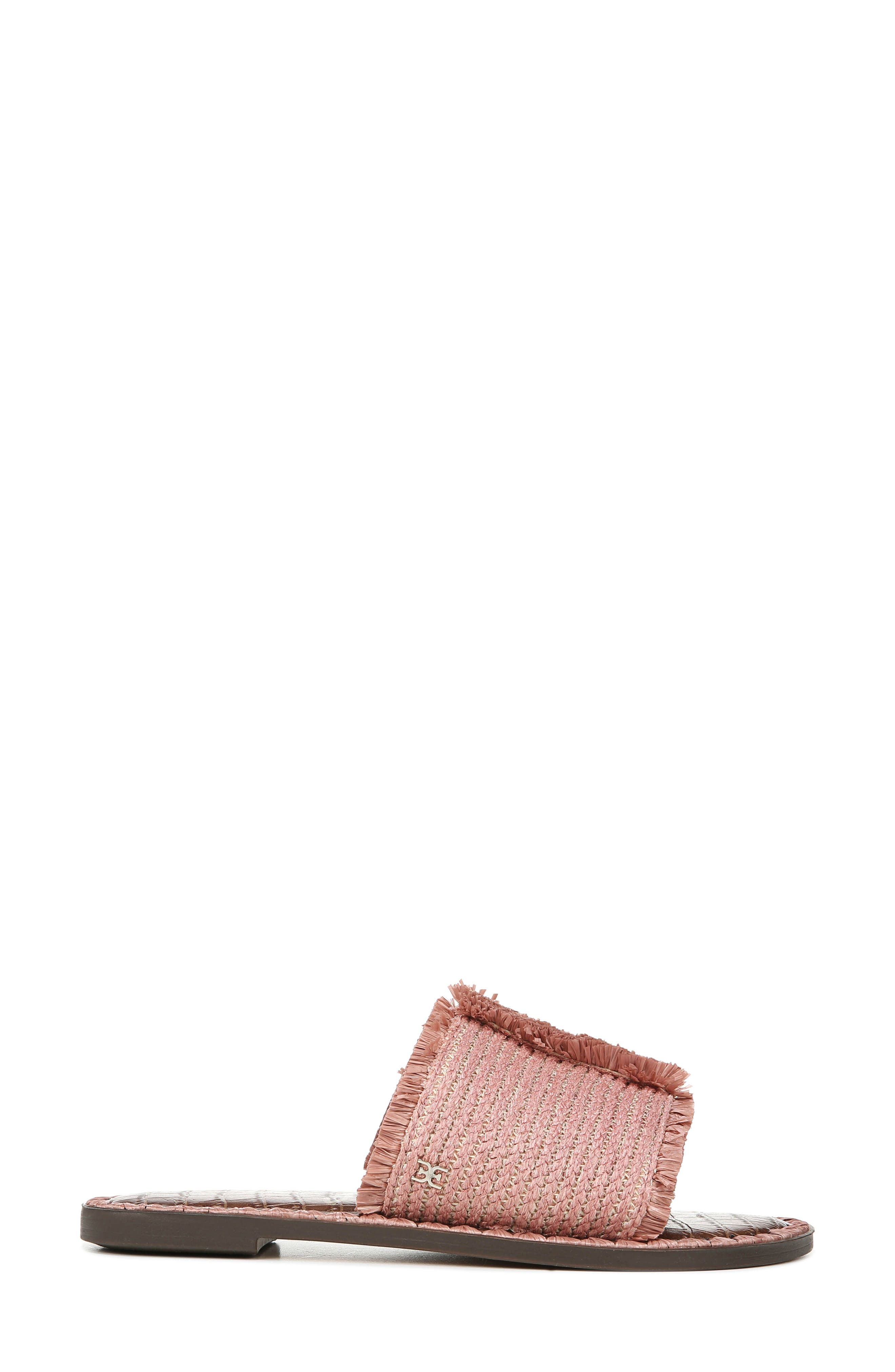 Glenda Fringe Slide Sandal, Alternate, color, HAVANA CORAL
