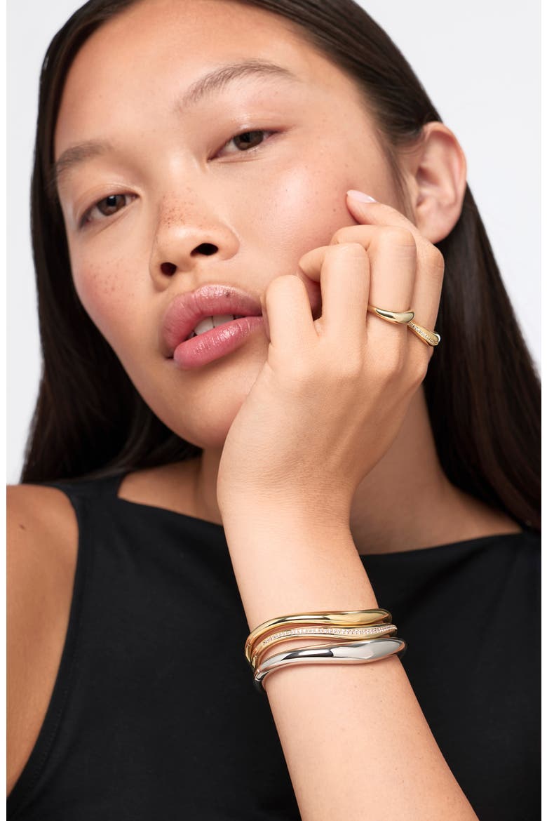 Talia Bangle Bracelet, Alternate, color, GOLD