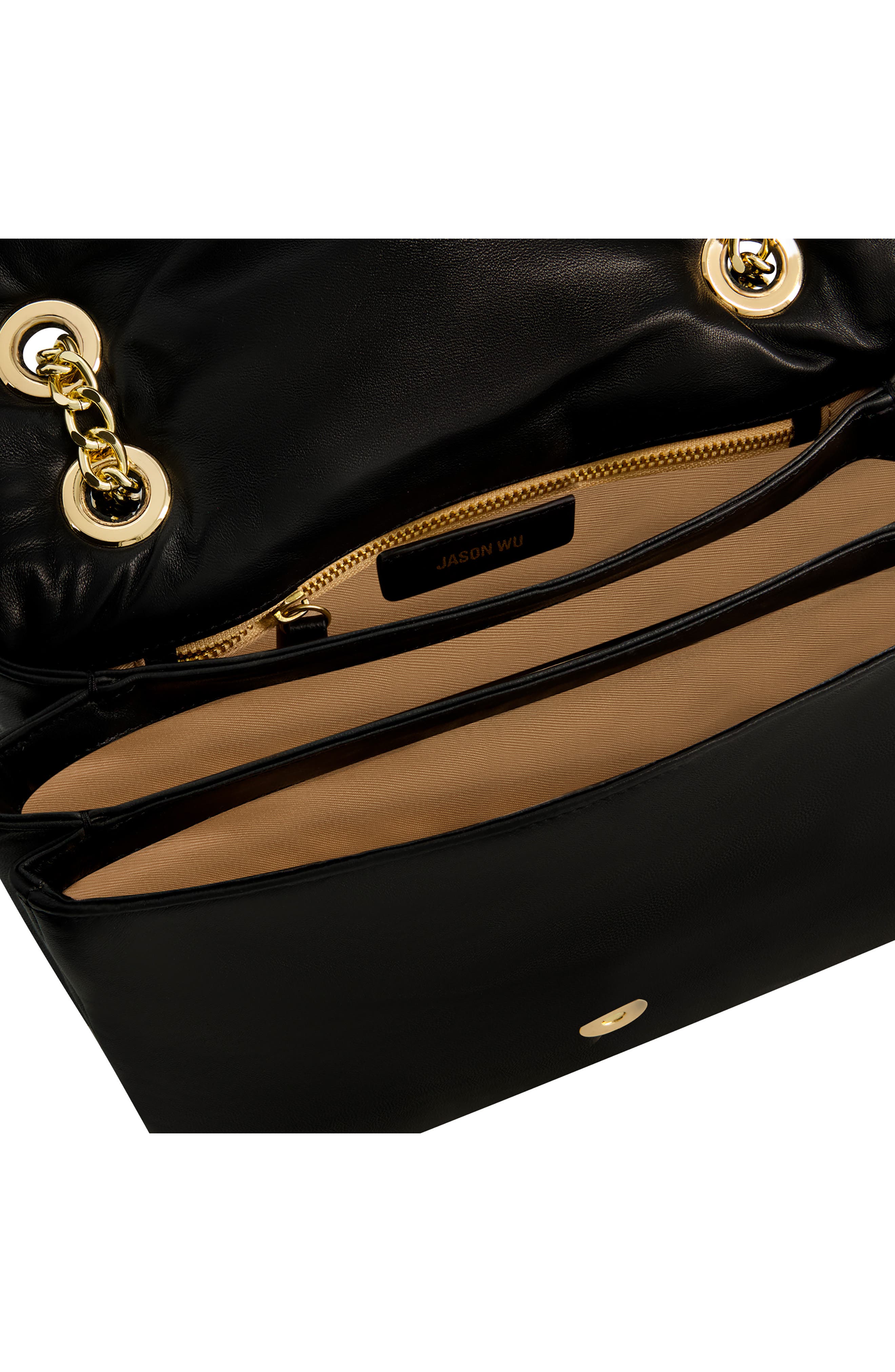 Convertible Chain Shoulder Bag, Alternate, color, BLACK