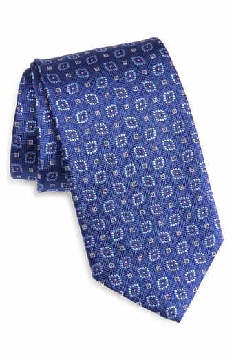 Geometric Jacquard Silk Herringbone Tie